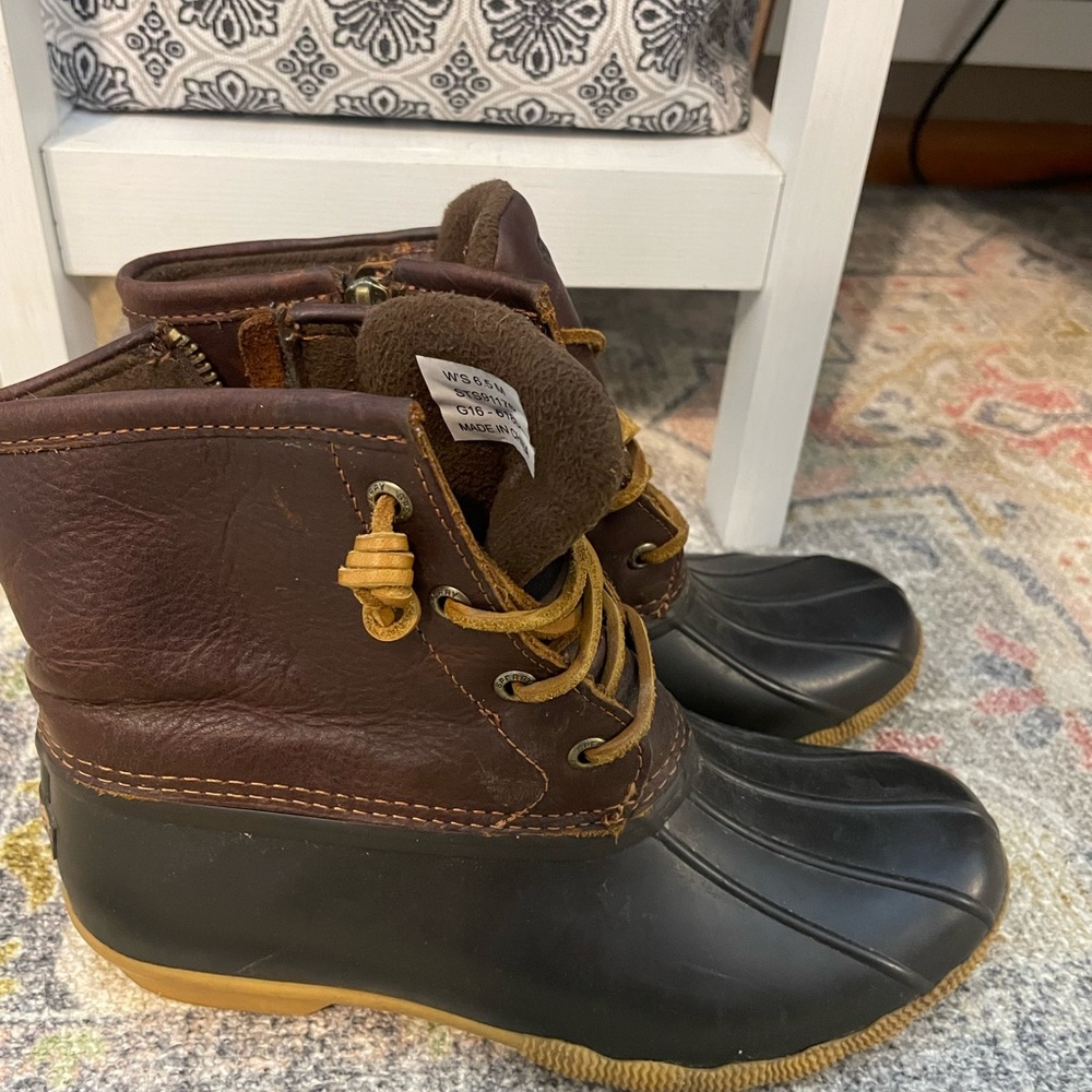 Sperry Women's Brown and Black Waterproof Duck Boots - Picture 3 of 5